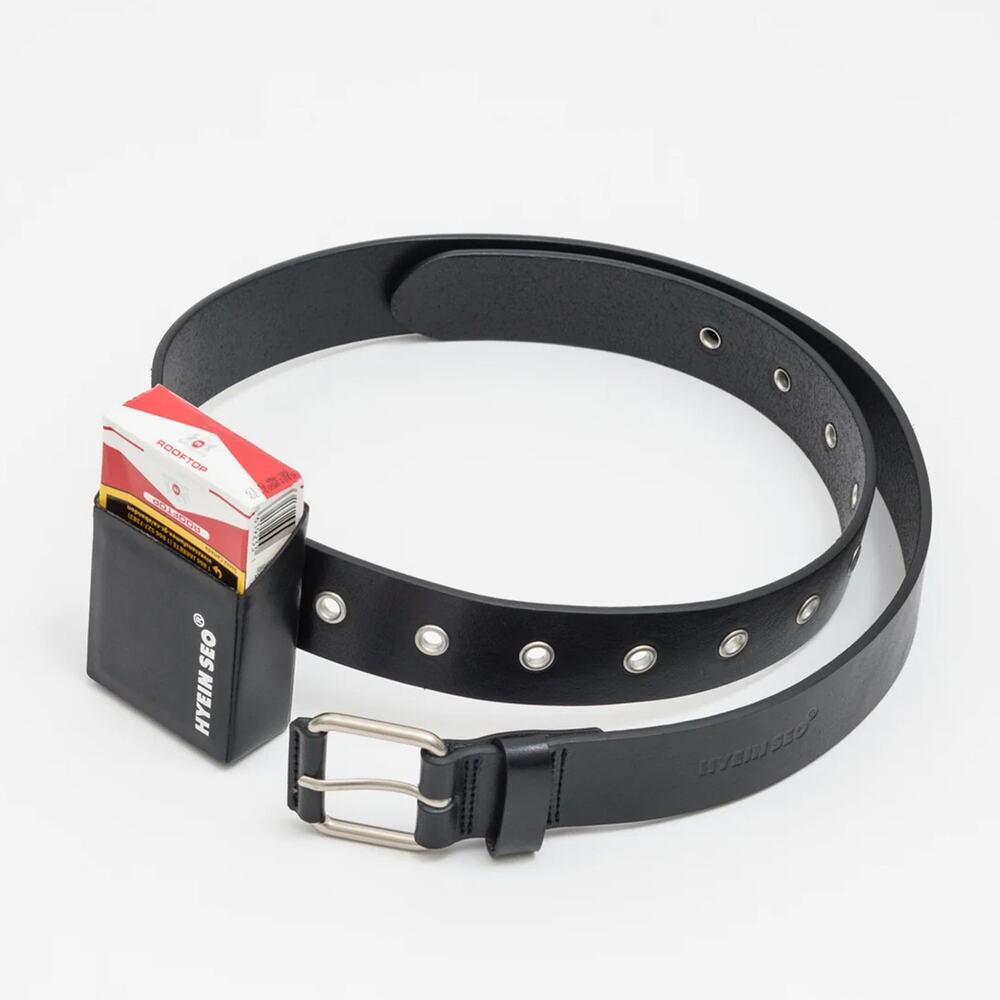 HYEIN SEO Leather Belt Cigarette Holder Black Unisex One Size Streetwear